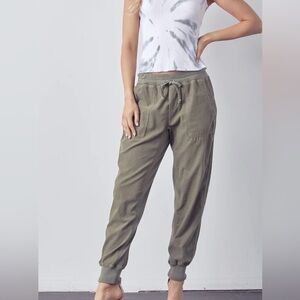Maven West Olive Green Women’s Tencel Jogger Pants